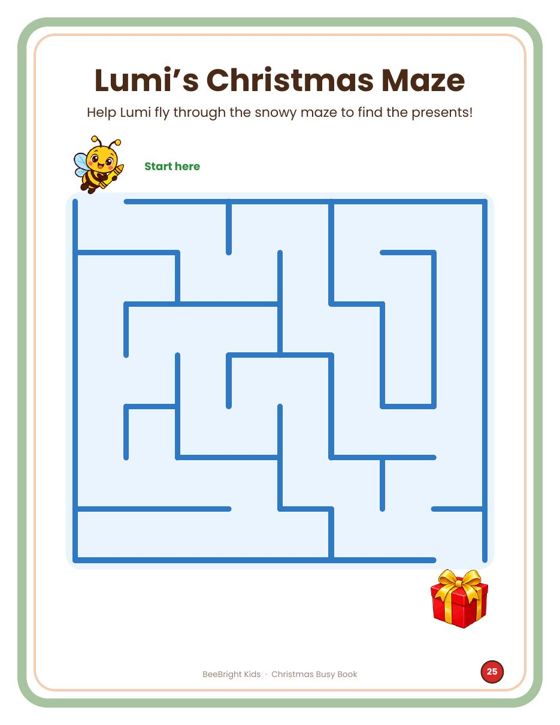 Christmas Maze page