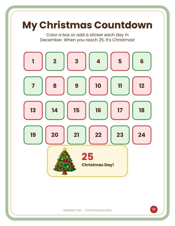 Christmas Countdown page